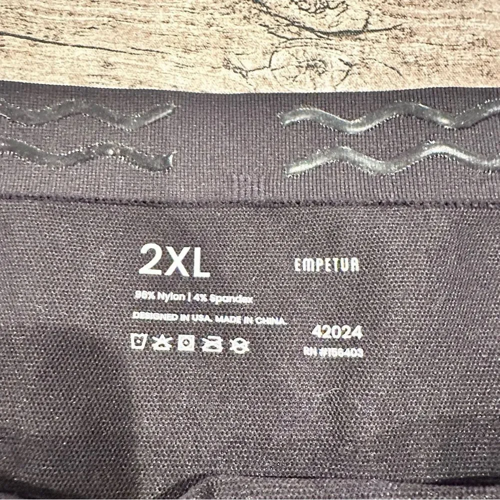 NWT Shapermint Empetua High Waisted Capri Leggings in Black Size XXL